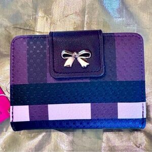 Plaid Wallet with Gold Bow embellishment🎁